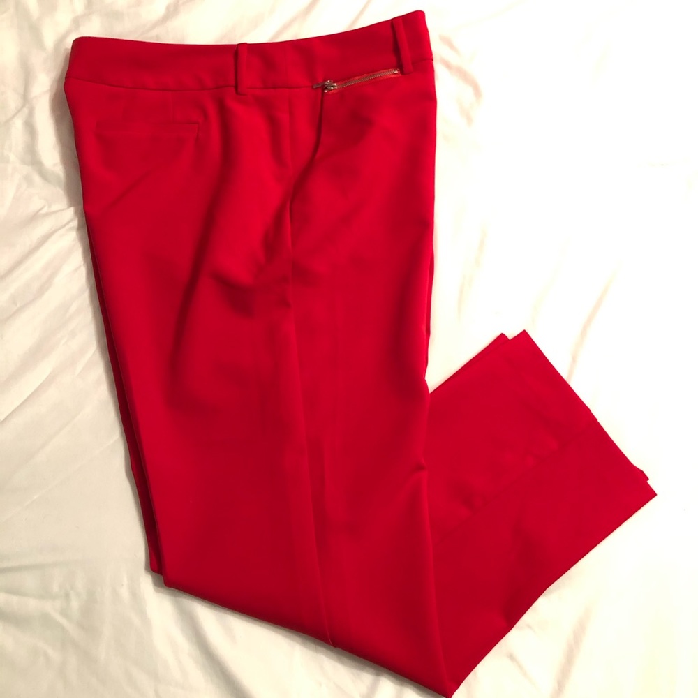 Zac & Rachel slim red ankle pant.